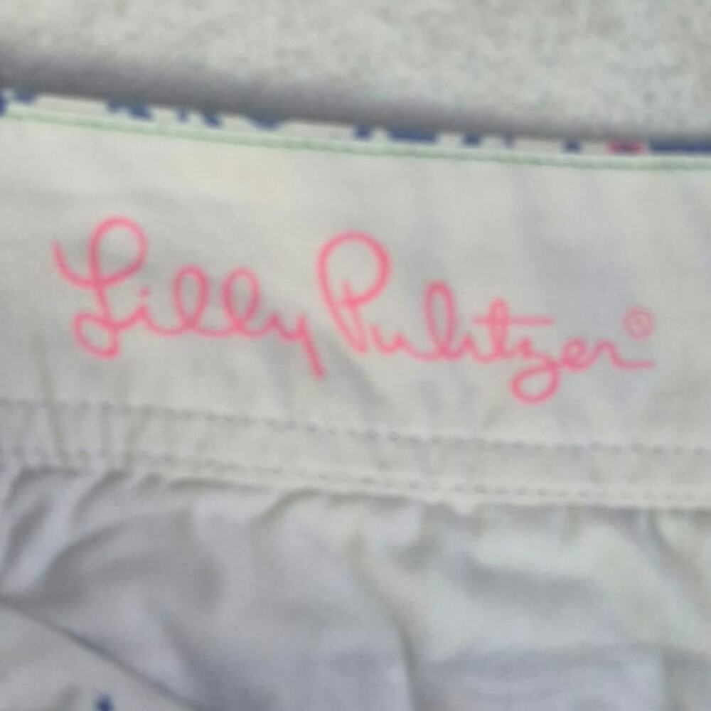 LILLY PULITZER "The Walsh" Star Crush Starfish Blue/Pink Shorts Womens Size 11 - Picture 6 of 7